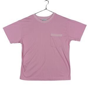 Vintage 90s Bay Club Tee Top Size XL Pink Short Sleeve Crewneck Pullover